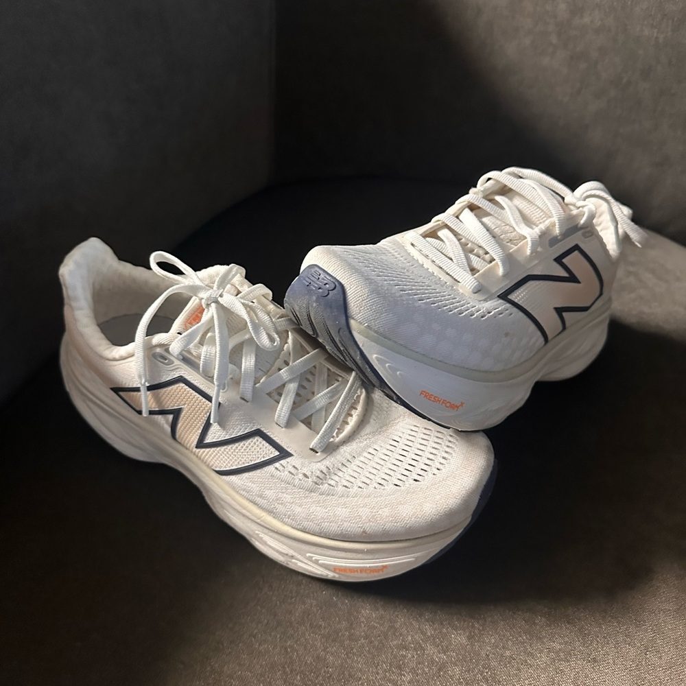 New Balance Women's White and Gray Athletic Shoes 1080